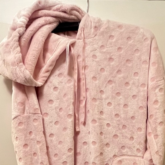 NWT| La Vie En Rose | Plush Hooded PJ Cozy | Full Length | Pink - Picture 3 of 7